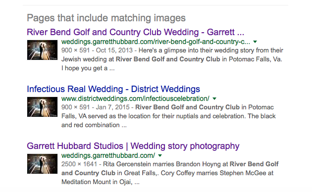 The true owner of the image stolen by Hitchmeweddings.com Screen shot from google images