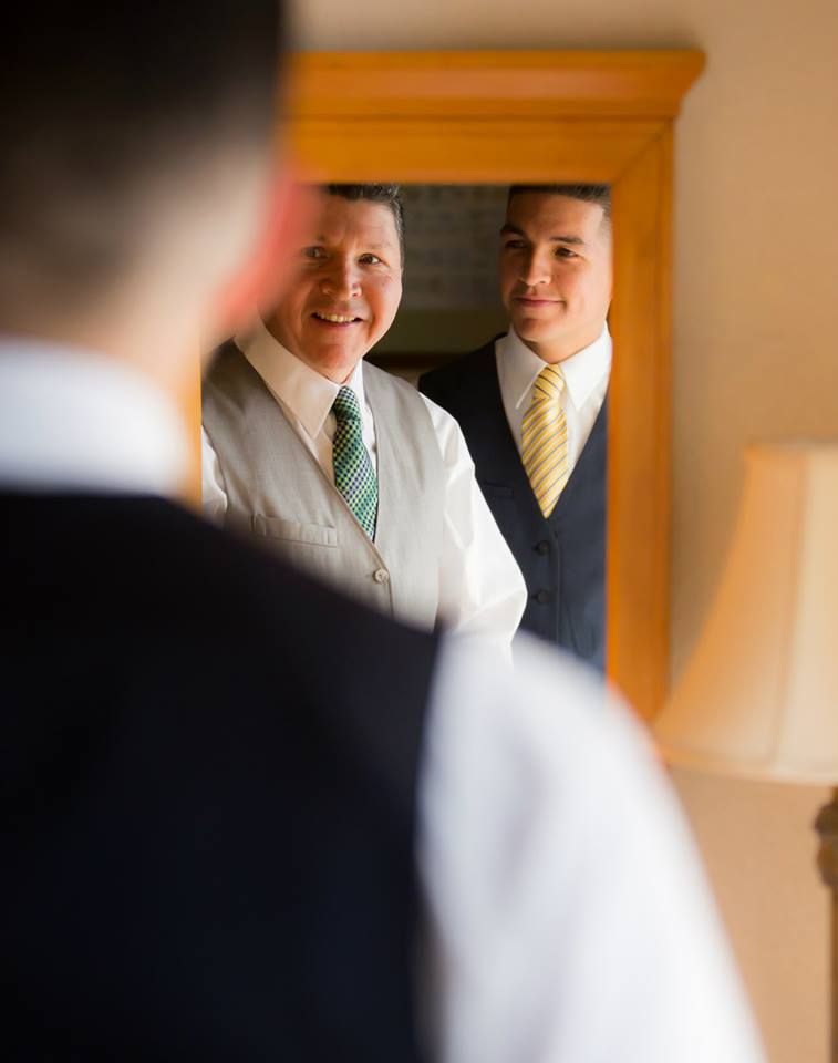 The groom and his father getting ready at the Boca Raton Hilton Suites getting ready for the Lakeside Terrace Wedding day