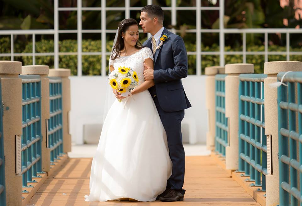 Bridal Portraits by Couture Bridal Photography of the bride and groom before their lakeside Terrace wedding reception