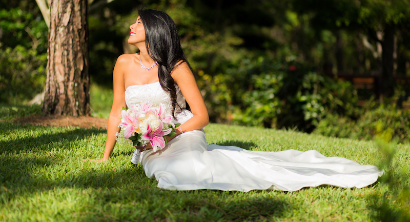Bridal Portrait at the Morikami Japanese Gardens by Delray Beach Wedding Photographer Couture Bridal Photography Alfredo Valentine