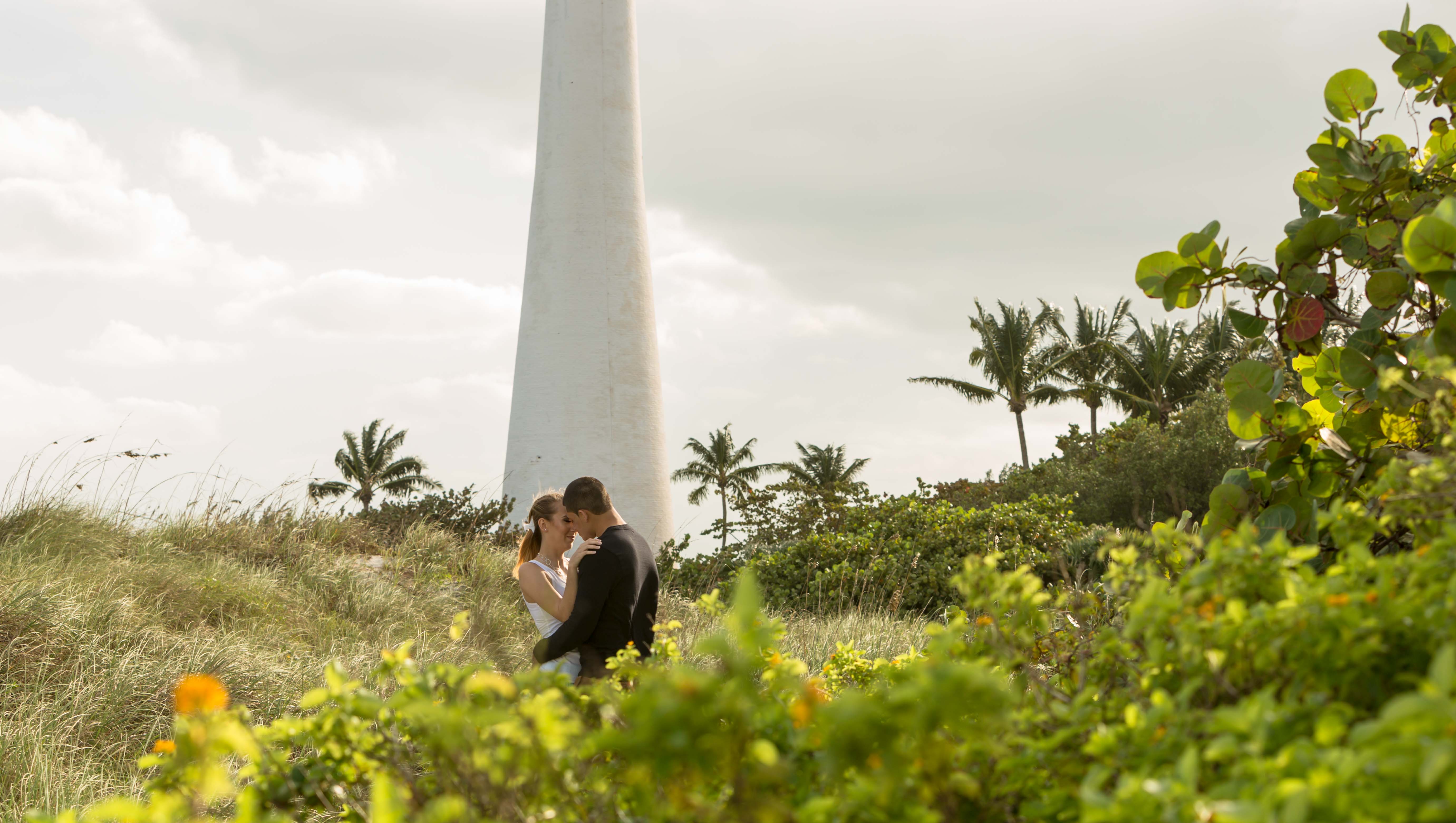 Key Biscayne Engagement session at the Key Biscayne Lighthouse in Key Biscayne Florida