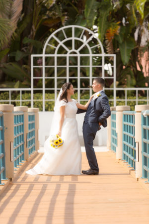 Coral Springs Wedding Photography of choice Couture bridal Photography image of bride and groom during wedding portrait session