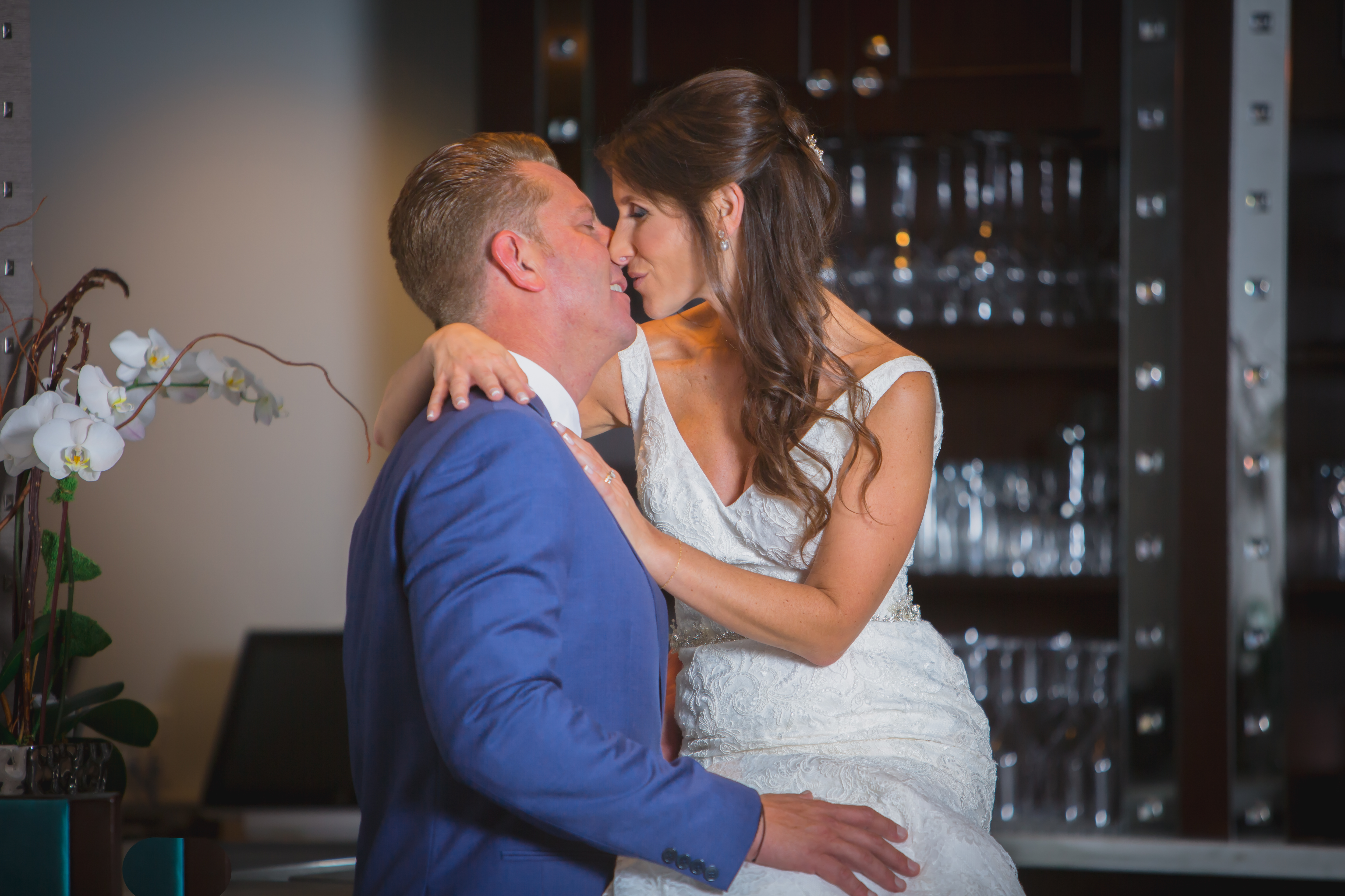 Artistic Wedding portrait at the Ibis Golf and Country Club by Couture Bridal Photography of the bride and groom during their cocktail hour