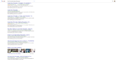 Alfredo Valentine owner of Couture Bridal Photography explains the important and how to apply basic SEO best practices to rank better in Google Search results. This is a screen shot of Couture Bridal Photography when South Florida's best wedding photographer is typed into Google.